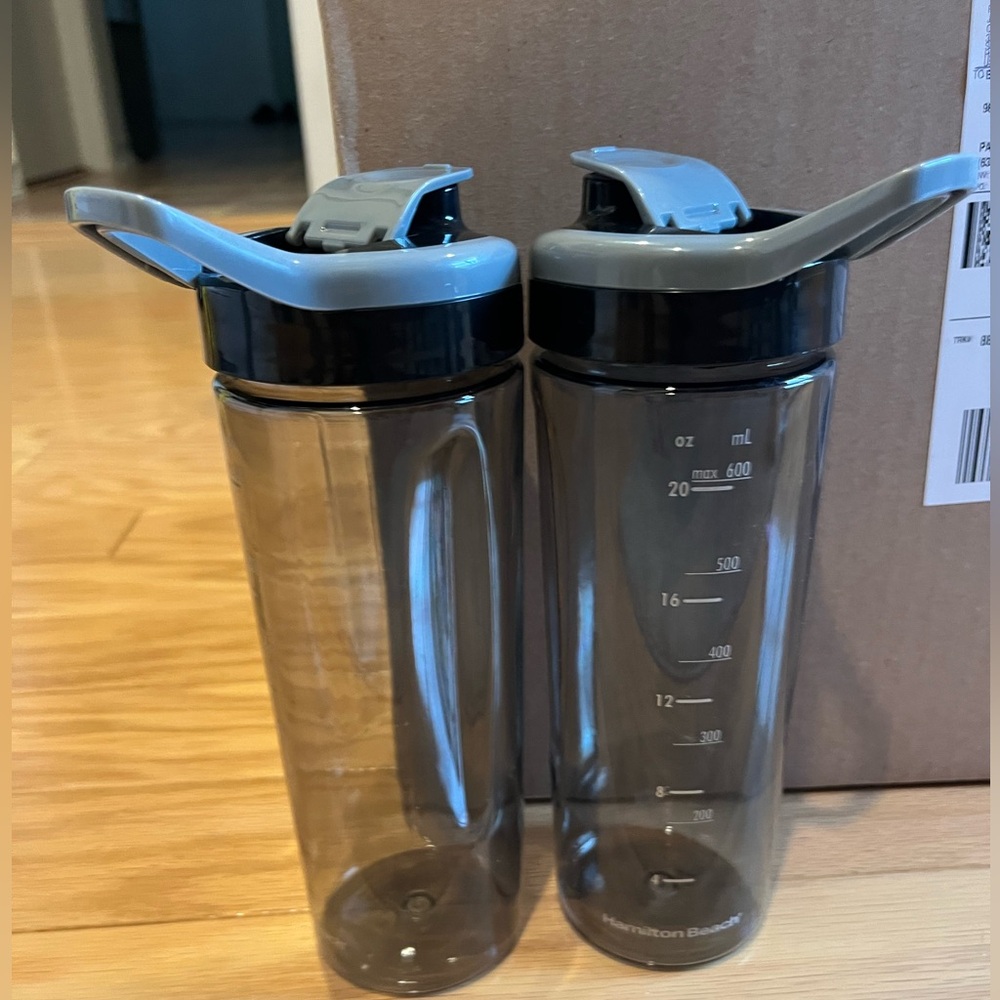 Hamilton Beach Black and Gray Water Bottles